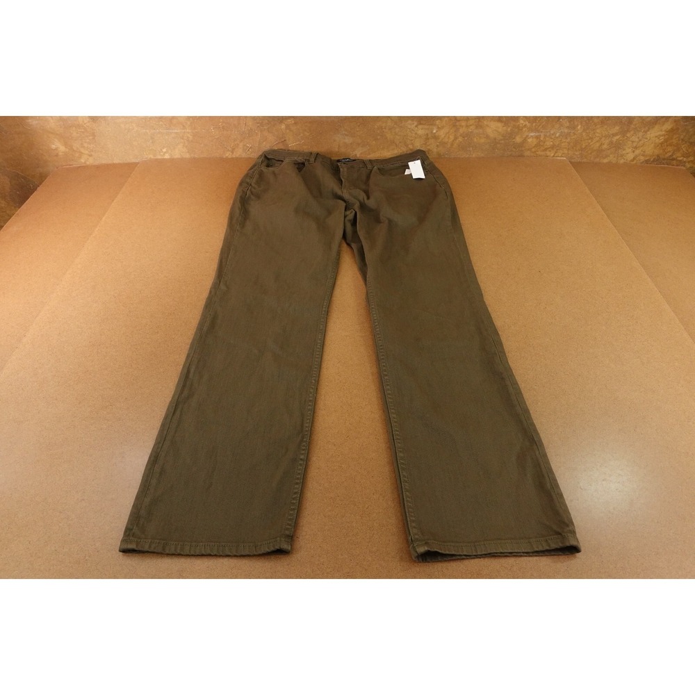 Flag & Anthem Mens 36 x 34 Olive Green Stretch Denim Nashville Sraight Jeans NWT